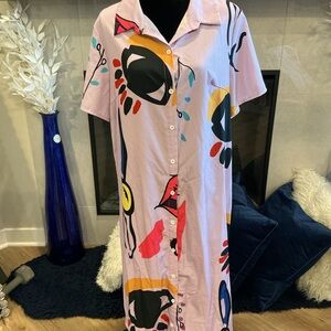 SHEIN Pastel Graphic Print Dress